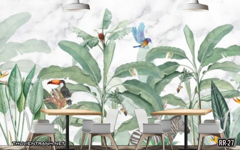 Tranh dán tường rừng xanh nhiệt đới Tropical RR-27 - Tranh tường chất lượng cao
